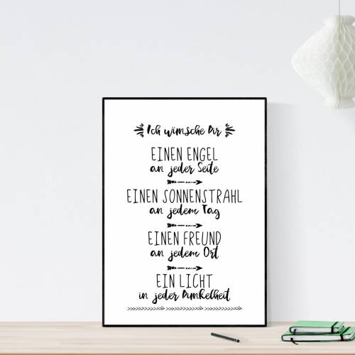 Geschenk Kommunion Konfirmation Firmung Mutmacher Wünsche - Sprücheposter Teeniezimmer Jugendzimmer Studentenbude- Träum