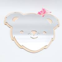 Spiegel für Kinderzimmer schmunzelndes Bärengesicht, unzerbrechlich und bruchsicher, Geschenk für Jungen und Mädchen, Ki Bild 4