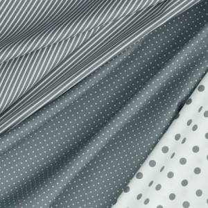 Baumwollstoff Druck stripes / gestreift grau/weiß, Streifenbreite 2-3mm Bild 2
