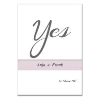 Poster Yes für Paare Personalisiert mit Namen Geschenk Hochzeit Valentinstag Jubiläum Din A4 versch. Farben Bild 4