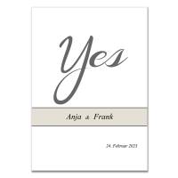 Poster Yes für Paare Personalisiert mit Namen Geschenk Hochzeit Valentinstag Jubiläum Din A4 versch. Farben Bild 5