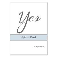 Poster Yes für Paare Personalisiert mit Namen Geschenk Hochzeit Valentinstag Jubiläum Din A4 versch. Farben Bild 6