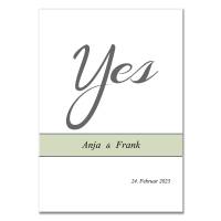 Poster Yes für Paare Personalisiert mit Namen Geschenk Hochzeit Valentinstag Jubiläum Din A4 versch. Farben Bild 7