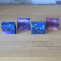 8 kleine Geschenkboxen im Galaxie-Design // Geschenkverpackung // für kleine Geschenke // für Mitbringsel Bild 2