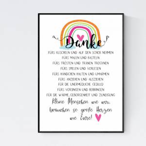 Abschiedsgeschenk Kindergarten Kita Team Krippen Team Erzieherin Geschenk Regenbogen pink Bild 1