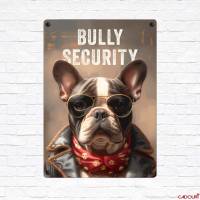 Hundeschild BULLY SECURITY, wetterbeständiges Warnschild Bild 2