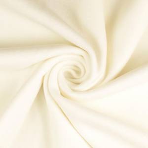 Baumwollfleece Stoff uni natur - 100% Baumwolle Bild 1