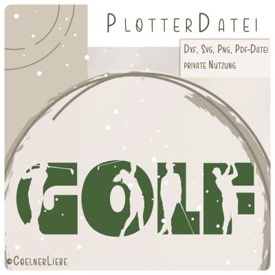 Plotterdatei Golf – Kreatives Design für Golfliebhaber & DIY-Projekte