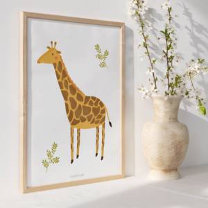 Poster Giraffe Kinderzimmer Kinderposter Baby Tiere - Babyzimmer Poster - Poster Giraffen Kinderzimmer - Geschenk Geburt Bild 5