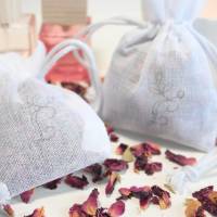 Baumwoll Duftsäckchen Rosenduft: geniesse den Duft von Rosenblüten zur Aromatherapie, zur Entspannung, als Wäscheduft Bild 1