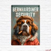 Hundeschild BERNHARDINER SECURITY, wetterbeständiges Warnschild Bild 2