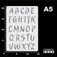 Schablone Buchstaben Satz Alphabet A - Z Großbuchstaben - BF21 Bild 2