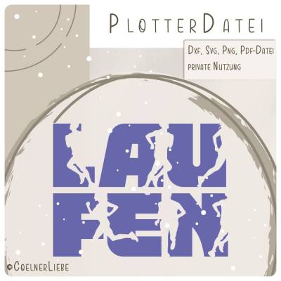 Plotterdatei Laufen – Modernes Sports-Design für Laufbegeisterte