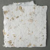 15 Blatt handgeschöpftes, quadratisches Papier, ca. 9 cm x 9 cm, Papierset mit Bastelpapier, taupe, beige Bild 2