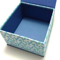 Schachtel klein und fein mit Magnet-Klappdeckel  blau Bild 3