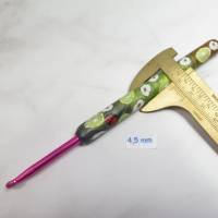 Häkelnadel 4mm oder 4,5mm mit handmodelliertem Griff aus Polymer Clay  Gänseblümchen Zitronen Bild 6
