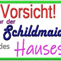 DreamEmbroid "Warnung Schildmaid" - ITH digitale Stickdatei in versch. Versionen Bild 2