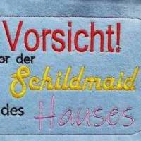 DreamEmbroid "Warnung Schildmaid" - ITH digitale Stickdatei in versch. Versionen Bild 3