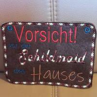 DreamEmbroid "Warnung Schildmaid" - ITH digitale Stickdatei in versch. Versionen Bild 4