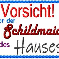 DreamEmbroid "Warnung Schildmaid" - ITH digitale Stickdatei in versch. Versionen Bild 5