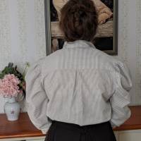 Historisch inspirierte Bluse Marilla aus reiner Baumwolle mit Streifen Bild 5