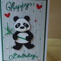 Geburtstagskarte,Glückwunschkarte,Pandabär Bild 2