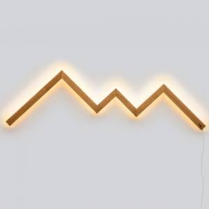 Alblicht 100 | Berge Wandleuchte | Eiche Holz | Wandlampe LED | Wandbild Wanddeko | modern Design | Smart Home ZigBee Bild 2