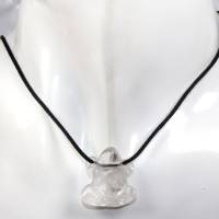 Bergkristall (Frosch) | Halskette mit Band oder Silber 925 --- Stein-Größe: 25 x 21 mm Bild 2
