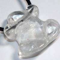 Bergkristall (Frosch) | Halskette mit Band oder Silber 925 --- Stein-Größe: 25 x 21 mm Bild 5