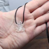 Bergkristall (Frosch) | Halskette mit Band oder Silber 925 --- Stein-Größe: 25 x 21 mm Bild 9