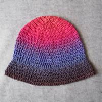 Sommer-Hut aus tollem Garn mit Farbverlauf, Häkelhut Bild 5