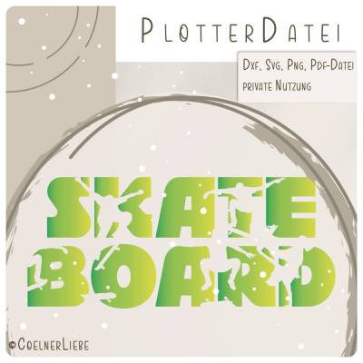 Plotterdatei Skateboard – Urbaner Style für DIY-Projekte & sportliche Motive