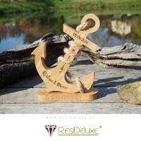 Zeus Anker Holz Personalisiert Gravur Geschenk Hochzeitstag Jahrestag Goldene Hochzeit Silberhochzeit Holzanker Bild 4