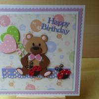Geburtstagskarte,Kinderkarte,Teddy Bild 2