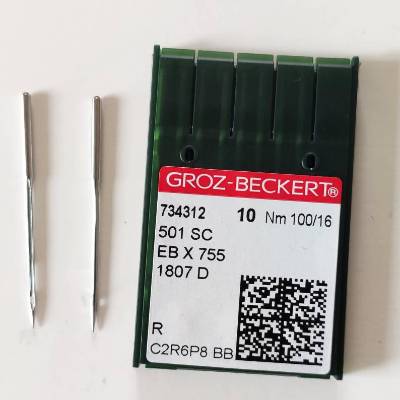 Groz Beckert Nähmaschinennadeln Rundkolben Nadelsystem 501 SC/1807 D/755 Nadelstärke 100/16 Industrie-Nähmaschine