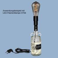 Upcycling Flaschenlampe | Vintage Lampe aus Rum Flasche | moderne Dekoflasche für Hausbar und Party | Flaschenlicht Bild 2