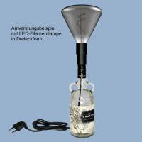Upcycling Flaschenlampe | Vintage Lampe aus Rum Flasche | moderne Dekoflasche für Hausbar und Party | Flaschenlicht Bild 4