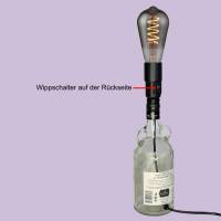 Upcycling Flaschenlampe | Vintage Lampe aus Rum Flasche | moderne Dekoflasche für Hausbar und Party | Flaschenlicht Bild 5
