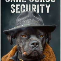 Hundeschild CANE CORSO SECURITY, wetterbeständiges Warnschild Bild 1