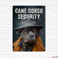 Hundeschild CANE CORSO SECURITY, wetterbeständiges Warnschild Bild 2