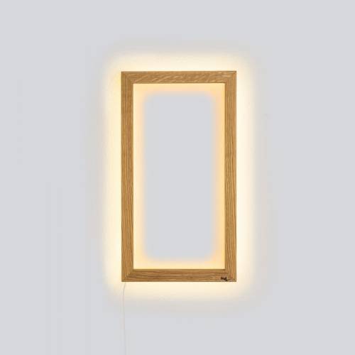 KUKEI small | Wandlampe Wandleuchte Lampe LED | Eiche Holz | indirekte Beleuchtung | modern design | Smart Home ZigBee