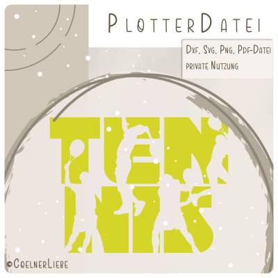 Plotterdatei Tennis – Kreatives Sport-Design für Plotterprojekte