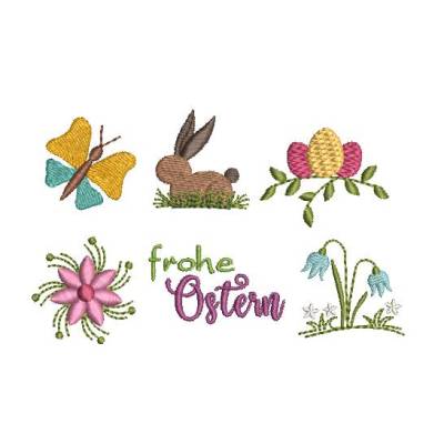 Stickdatei Ostern Minis 6 Motive