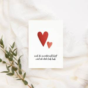 Postkarte Herz Liebe "weil ich dich lieb hab" - A6 Postkarte für Freundin, Mama - Karte Liebe Bild 8