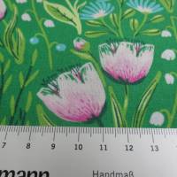 Baumwolle Baumwolldruck Osterblumen grün (1m/9,-€) Bild 4
