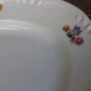 ovale Servierplatte Fleischplatte Blumendekor Triptis Porzellan Vintage 50er Jahre DDR Bild 2