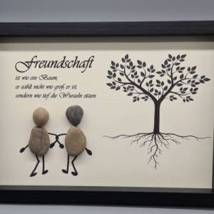 Steinbild Freundschaft ist wie ein Baum ... als Geschenk Bild 1
