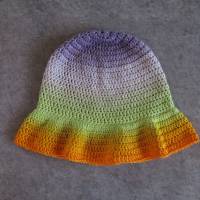Sommer-Hut, Häkelhut aus tollem Garn mit Farbverlauf Bild 4