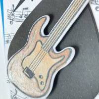 Glückwunschkarte Geburtstagskarte Grußkarte 3D Kindergeburtstag Handgefertigt Musiker Musik Gitarre Bild 2