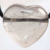 Rauchquarz (Herz) | Halskette mit Band oder Silber 925 --- Stein-Größe: 19 x 19 mm Bild 4